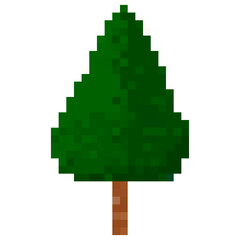 wooden christmas tree, pixel