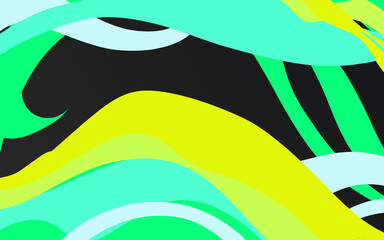 abstract background full of colorful lines forming curved waves on a gradient black canvas