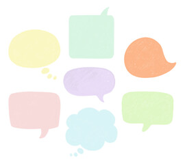 set of speech bubbles, set of colorful bubbles