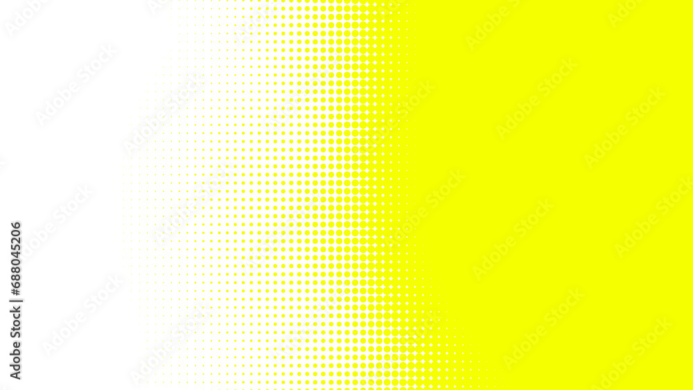 Poster dots halftone white yellow color pattern gradient texture with technology digital background. dots p