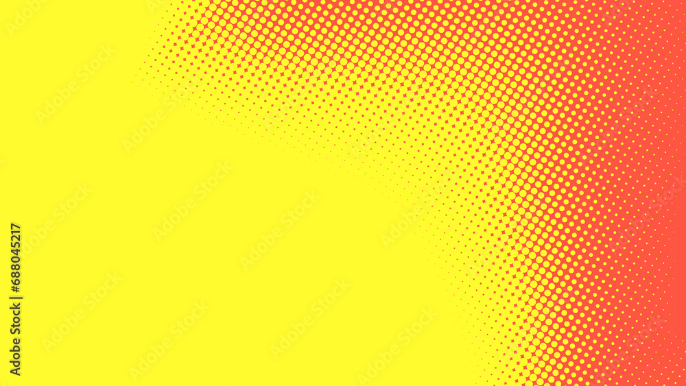 Poster abstract dots halftone orange yellow colors pattern gradient texture background.