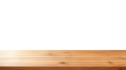 Honey Maple Wooden Table with Morning Light - Ideal for Product Placement, High-Quality Wood Texture, Transparent Background, Perfect for Mockups