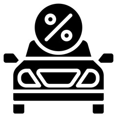 Car loan icon. Solid design. For presentation, graphic design, mobile application.