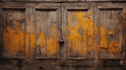 Aged Elegance: Striking Close-Up of a Weathered Single-Colored Door, Symbolizing Time's Mark and Character