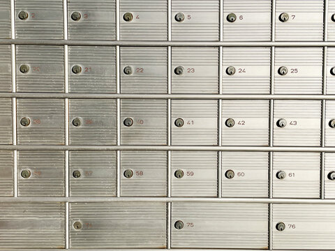 numbered safes in a post office located across the street