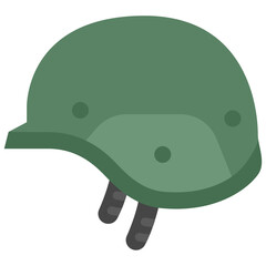 Military helmet icon. Flat design. For presentation, graphic design, mobile application.