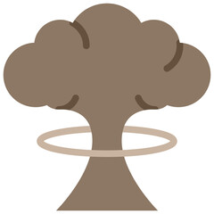 Nuclear bomb icon. Flat design. For presentation, graphic design, mobile application.