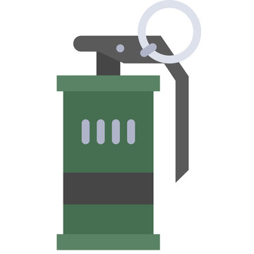 Smoke grenade icon. Flat design. For presentation, graphic design, mobile application.