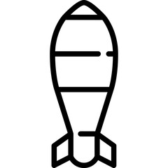 Aerial bombing icon. Outline design. For presentation, graphic design, mobile application.