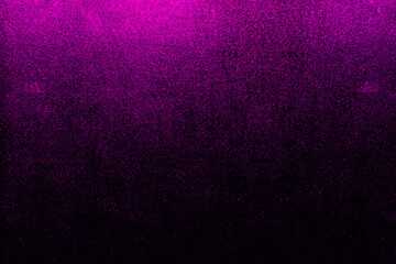 Black dark pink purple orange red shiny glitter abstract background with space. Twinkling glow stars effect. Like outer space, night sky, universe. Rusty, rough surface, grain.