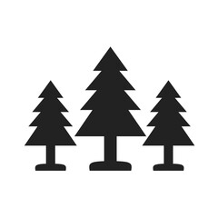 christmas fir tree flat icon vector
