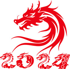  2024 New Year greeting card with dragon