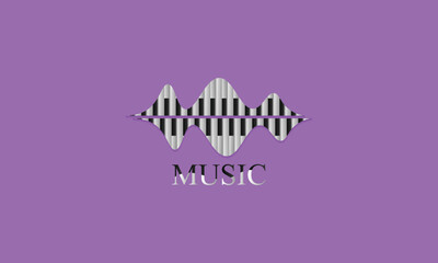music logo or icon in vector