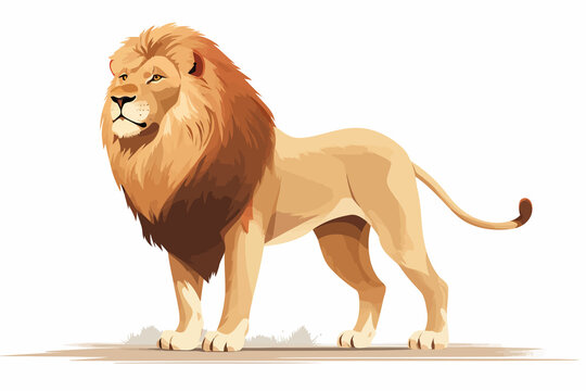 lion isolated vector style on isolated background illustration