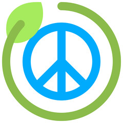 Leave Cycle Peace Icon