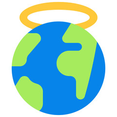 World With Halo Icon