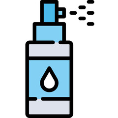 Facial spray icon. Filled outline design. For presentation, graphic design, mobile application.