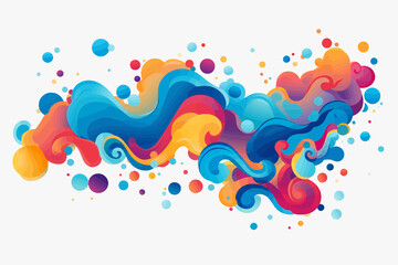 Psychedelic Abstract Art isolated vector style on isolated background illustration