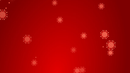 Coronavirus red pattern banner background. Abstract healthcare Illustrations concept COVID-19.