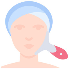 Face massage machine icon. Flat design. For presentation, graphic design, mobile application.