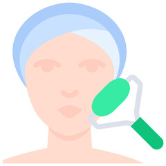 Facial roller icon. Flat design. For presentation, graphic design, mobile application.