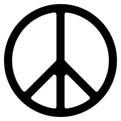 Circle Peace Sign Icon