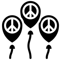 Peace Balloons Icon