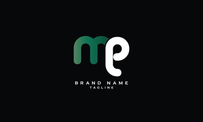 ME, EM, Abstract initial monogram letter alphabet logo design