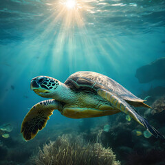 Obraz premium Sea turtle