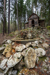 Fototapeta premium Die Kreuzkapelle am Brunnenberg in Bad Elster