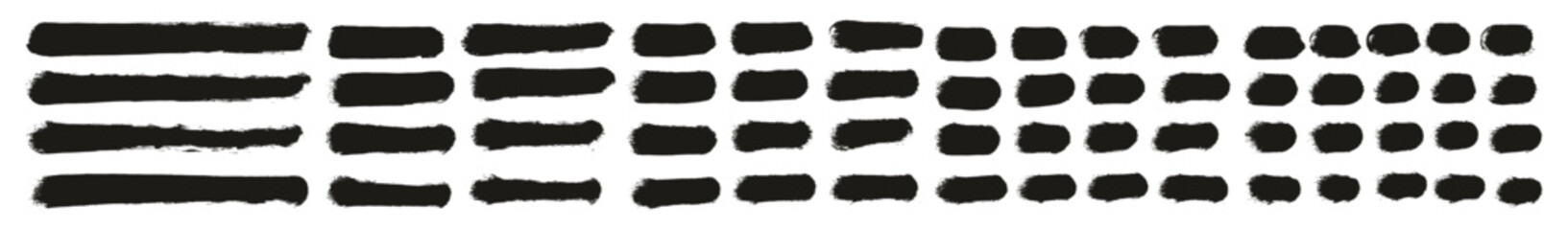 Hand Drawn Round Sponge Regular Artist Brush Straight Lines High Detail Abstract Vector Background MEGA Set 