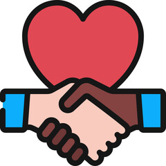 Love Hand Shake Icon