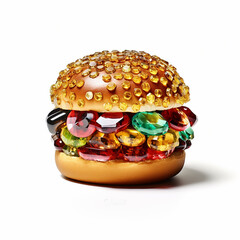 Burger with jewels fashion