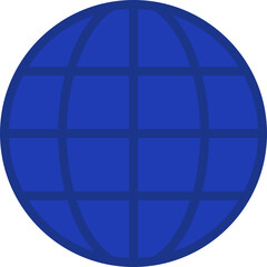 Internet Globe Grid Icon