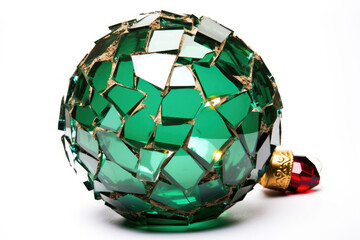 Broken glass Christmas ball