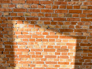 red brick wall forming a texture