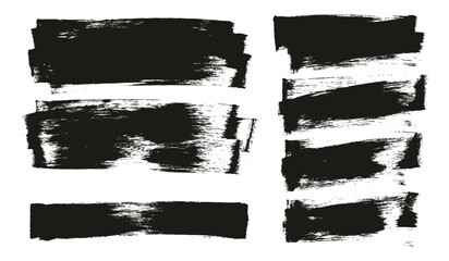 Hand Drawn Flat Sponge Regular Artist Brush Long Background Mix High Detail Abstract Vector Background Mix Set 