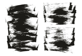 Hand Drawn Flat Sponge Regular Artist Brush Long Background Mix High Detail Abstract Vector Background Mix Set 
