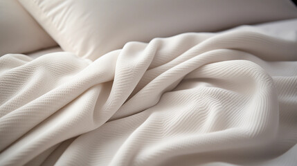 Macro Beauty of Monochromatic Bedding: Elegance and Comfort in Textile Details