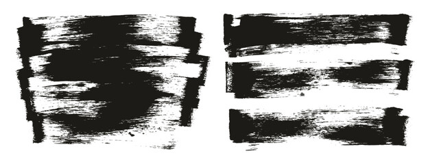 Hand Drawn Flat Sponge Regular Artist Brush Long Background Mix High Detail Abstract Vector Background Mix Set 