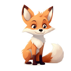 Obraz premium red fox cartoon