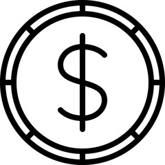 Dollar Money Coin Icon