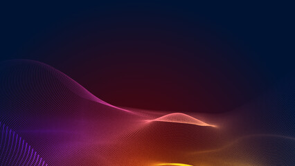 Abstract dot red purple wave gradient texture technology background.