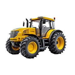 tractor on the png transparent background, easy to decorate projects.