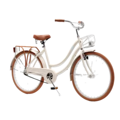 Photo sur Plexiglas Vélo vintage housewife bicycle On the png transparent background, easy to decorate projects.