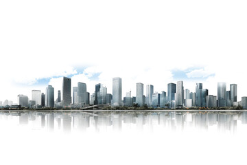 city scape view isolated on transparent background