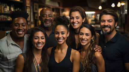 Obraz premium Diverse Workforce: Multicultural Group in Business Setting