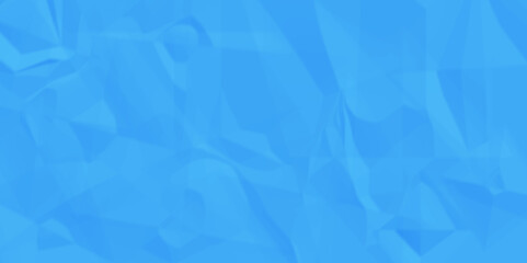 Obraz premium Sheet of crumpled blue paper as background, top view. Sheet of color crumpled paper as background. Space for design 