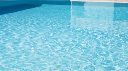 Purity in Pool Design: Detail Shot of a Swimming Pool's Single-Colored, Tiled Surface Embodying Tranquility