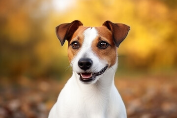 Jack Russell Terrier isolated on outdoor background